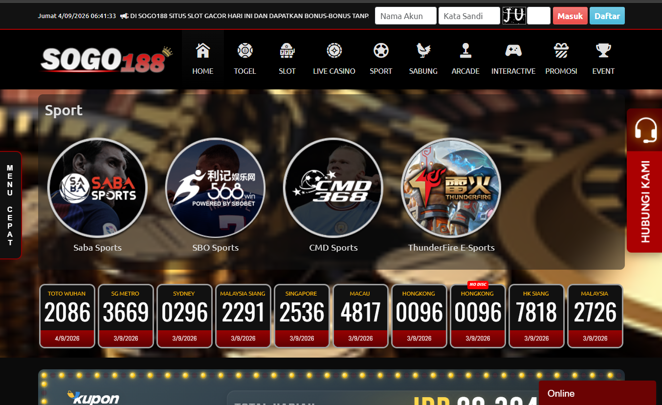 Live Sport Sogo188 Banner